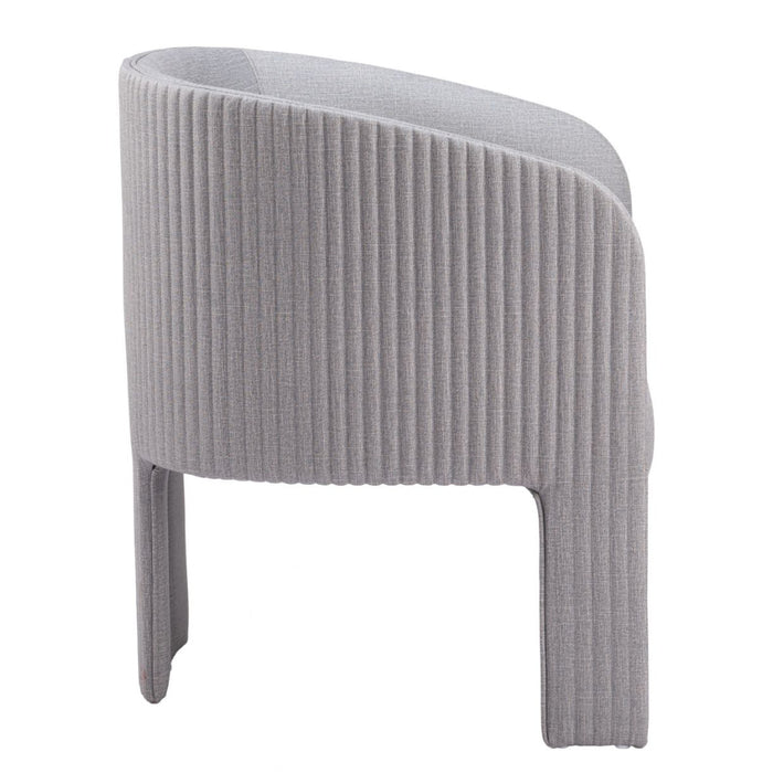 Ribbed Slate Gray Accent Chair