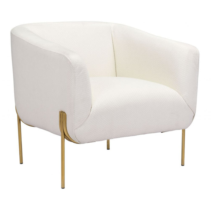 Modern Ivory Accent Chair