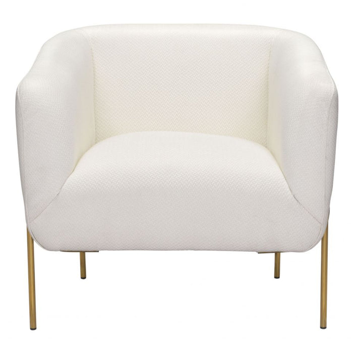 Modern Ivory Accent Chair