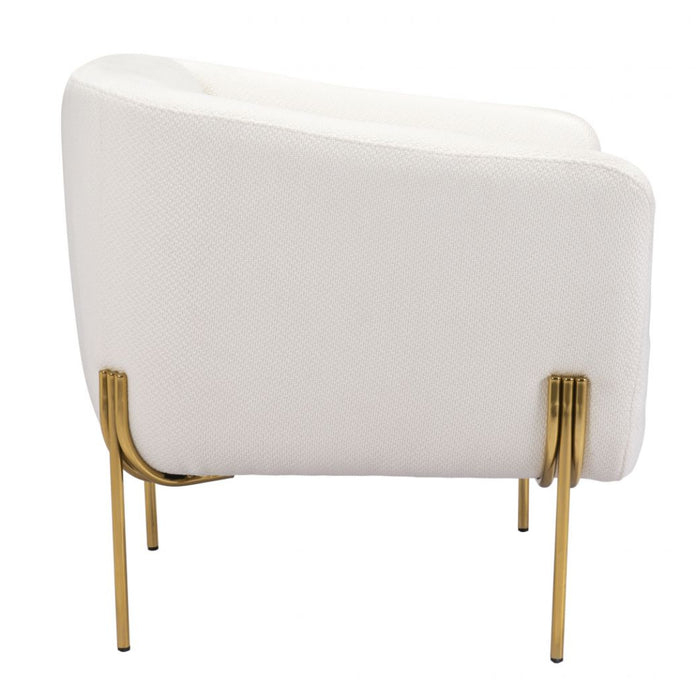 Modern Ivory Accent Chair