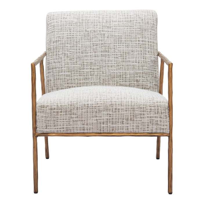 Beige Frost Gold Accent Chair