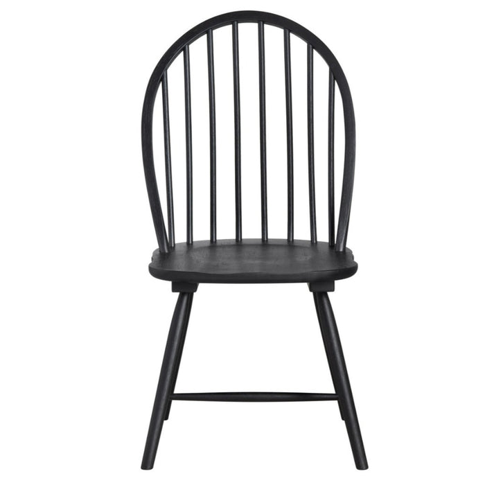 Black Slat Back Dining Chair - Pair