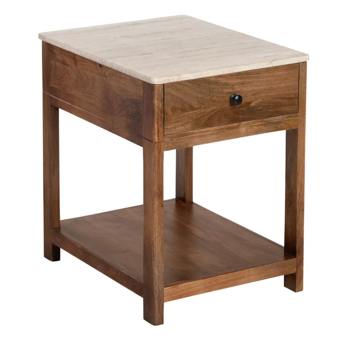 Rich Brown Accent Table