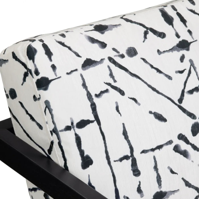 Modern Rorschach Black and White Accent Chair