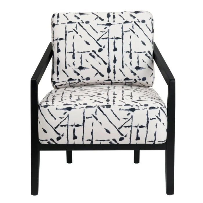 Modern Rorschach Black and White Accent Chair