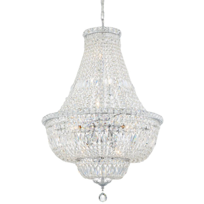 9-Light Silver Crystal Chandelier