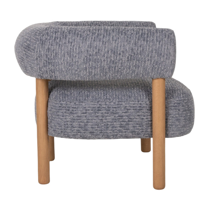 Gray Roundback Accent Chair