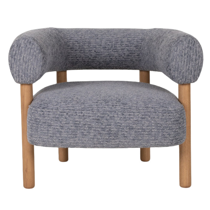 Gray Roundback Accent Chair