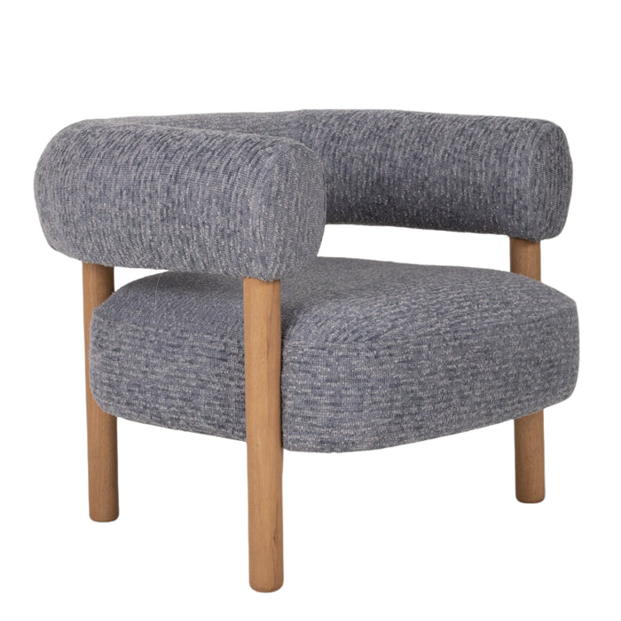 Gray Roundback Accent Chair