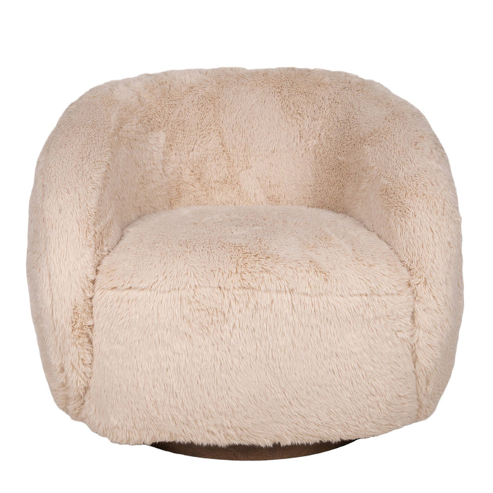 Sand Roundback Swivel Chair