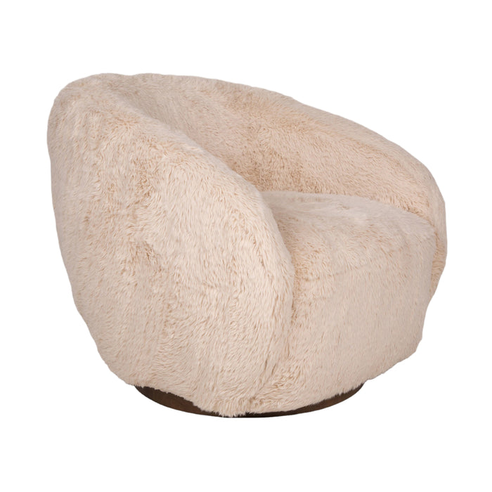 Sand Roundback Swivel Chair