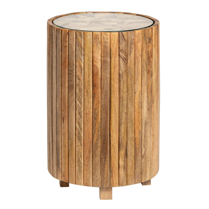 Rounded Drum Accent Table