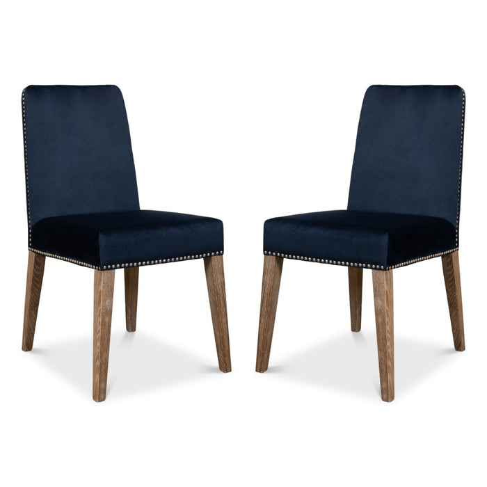 Navy Blue Upholstered Side Chair