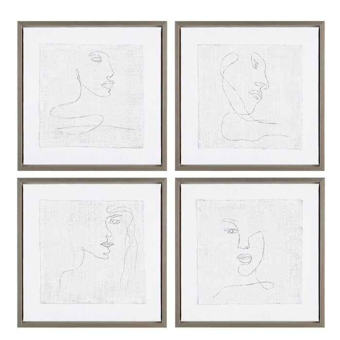 Picasso Style Abstract Portraits - Set of 4