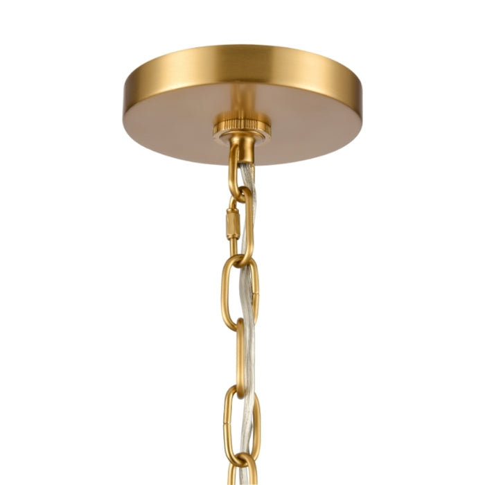 Satin Brass Modern Chandelier