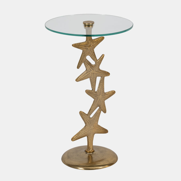 Round Starfish Leg Accent Table