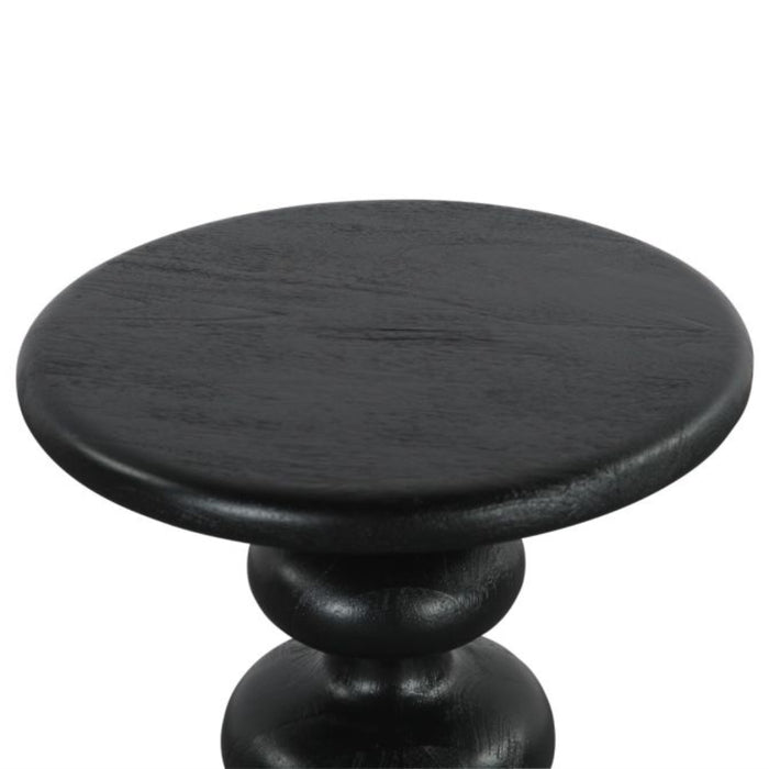 Black Bubble Pedestal Accent Table