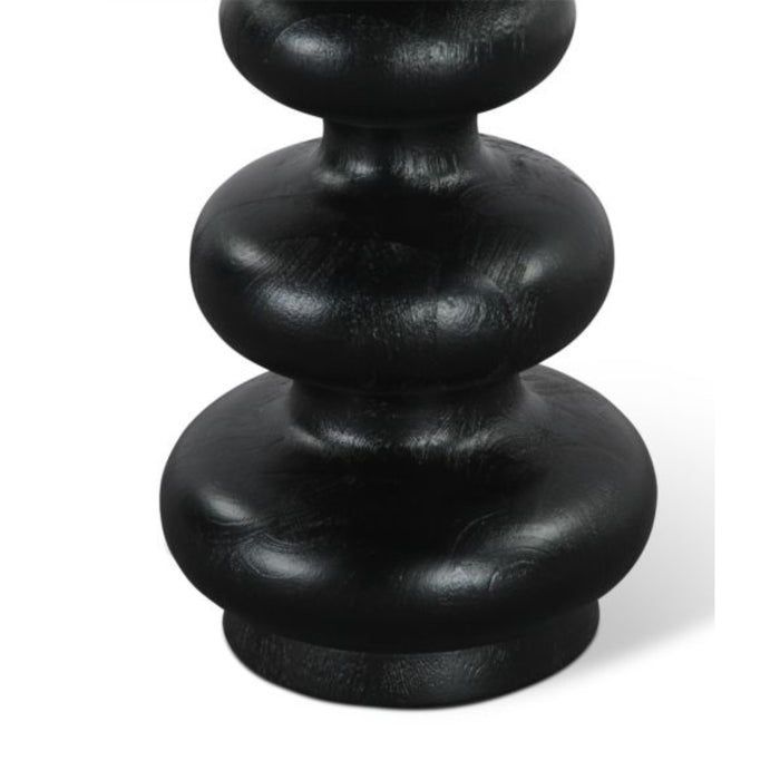 Black Bubble Pedestal Accent Table