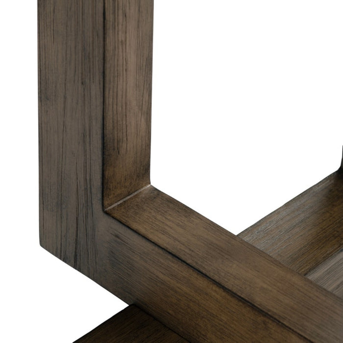 Geo Dark Brown Accent Table