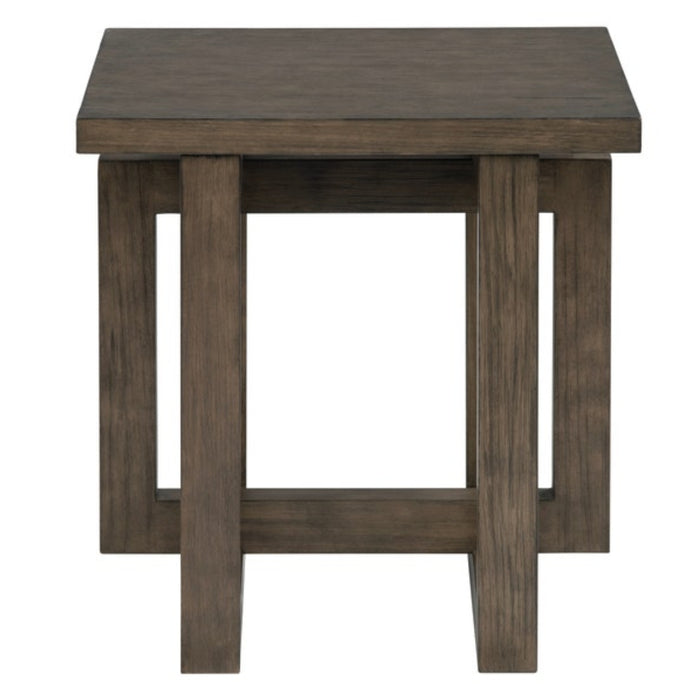 Geo Dark Brown Accent Table