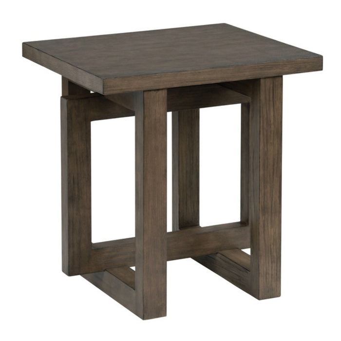 Geo Dark Brown Accent Table