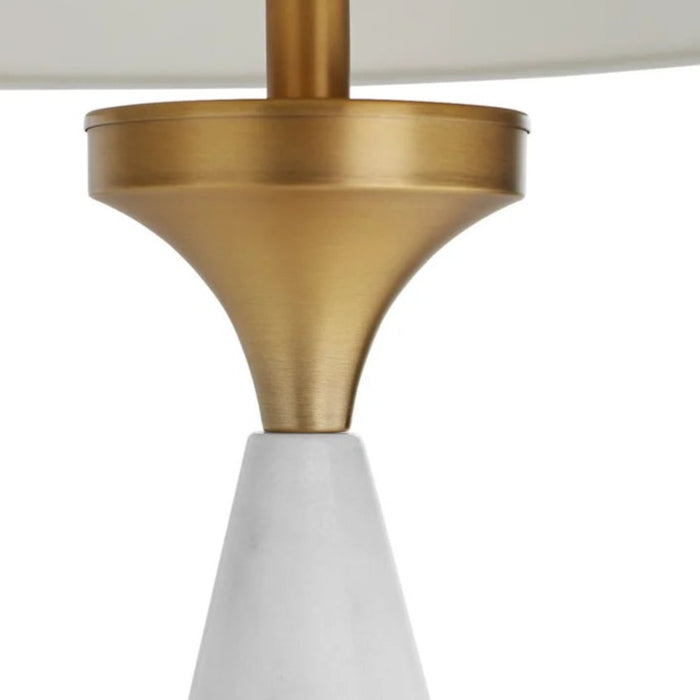 White Coned Table Lamp