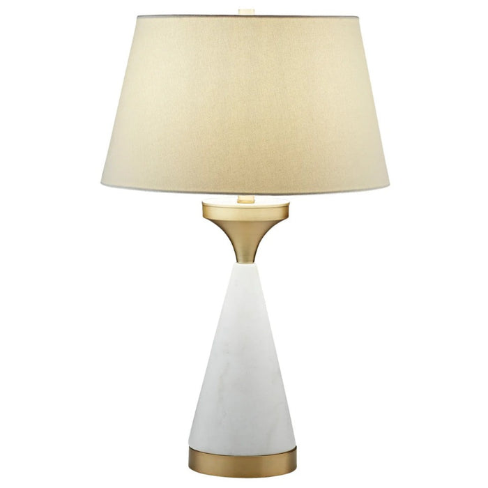 White Coned Table Lamp