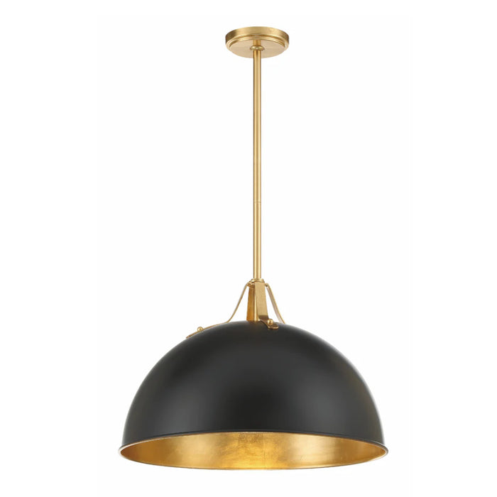 1-Light Modern Farmhouse Black Pendant