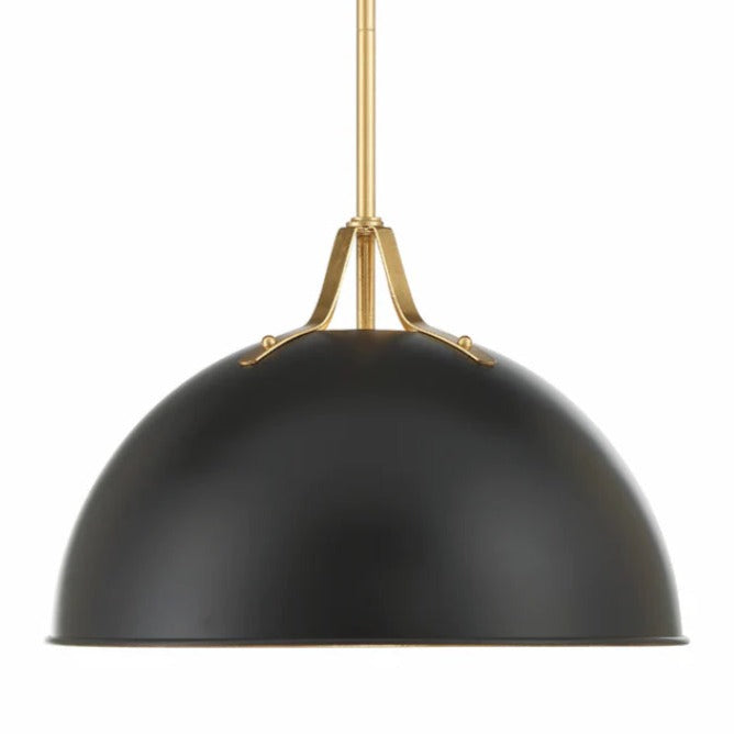 1-Light Modern Farmhouse Black Pendant