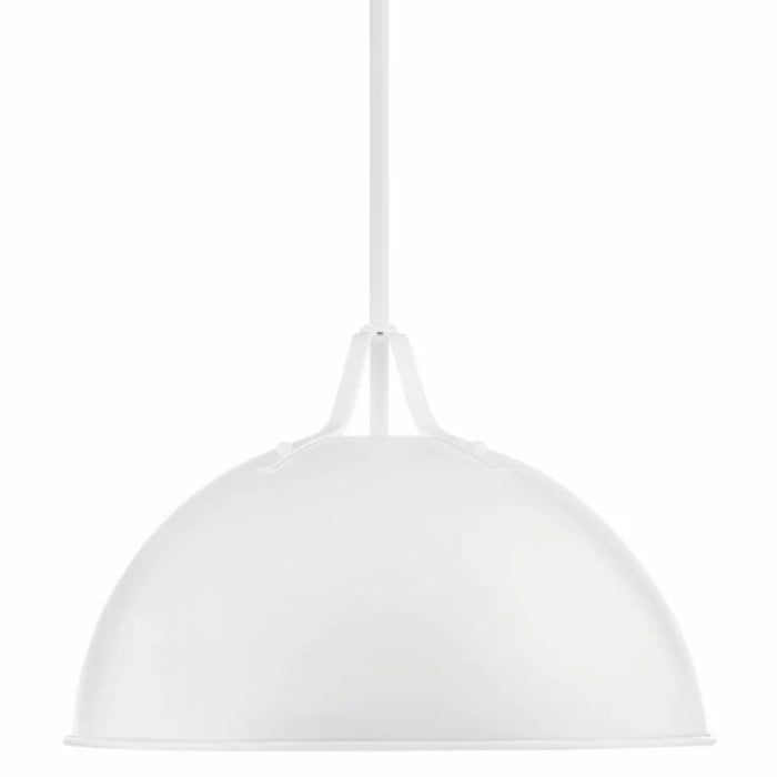 1-Light Modern Farmhouse White Pendant