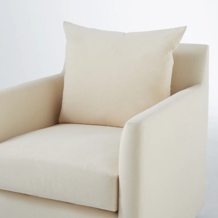 Symmetric Cream Swivel Chair