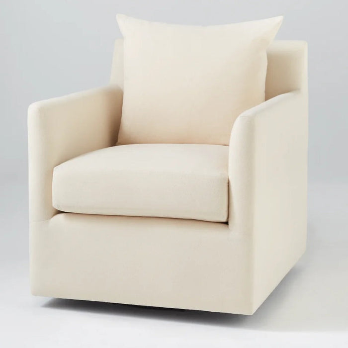 Symmetric Cream Swivel Chair