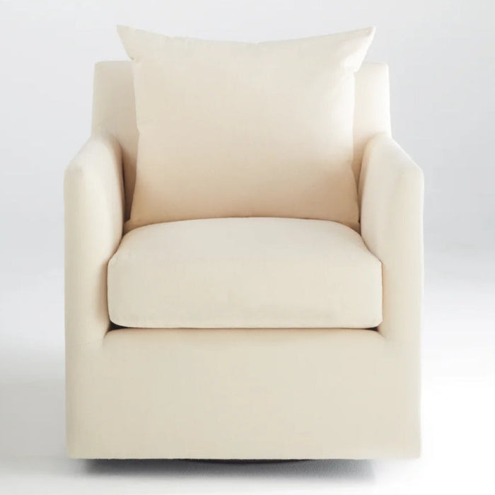 Symmetric Cream Swivel Chair