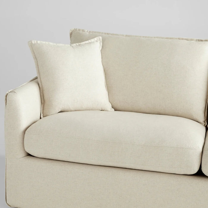 Cream Linen Weave Sofa