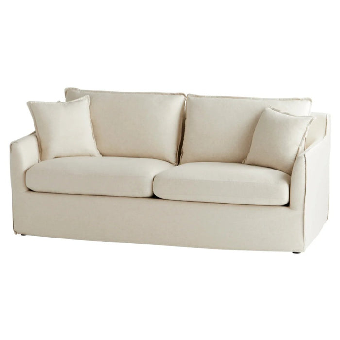 Cream Linen Weave Sofa