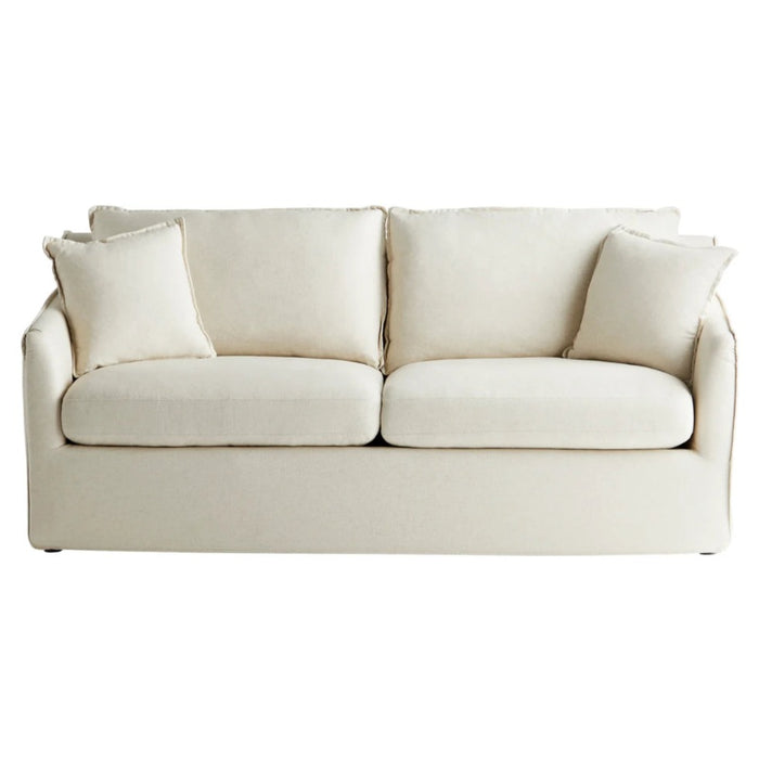 Cream Linen Weave Sofa