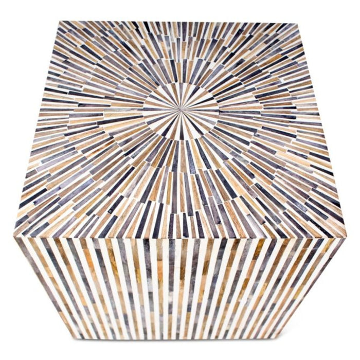 Serengeti Horn Inlay Accent Table