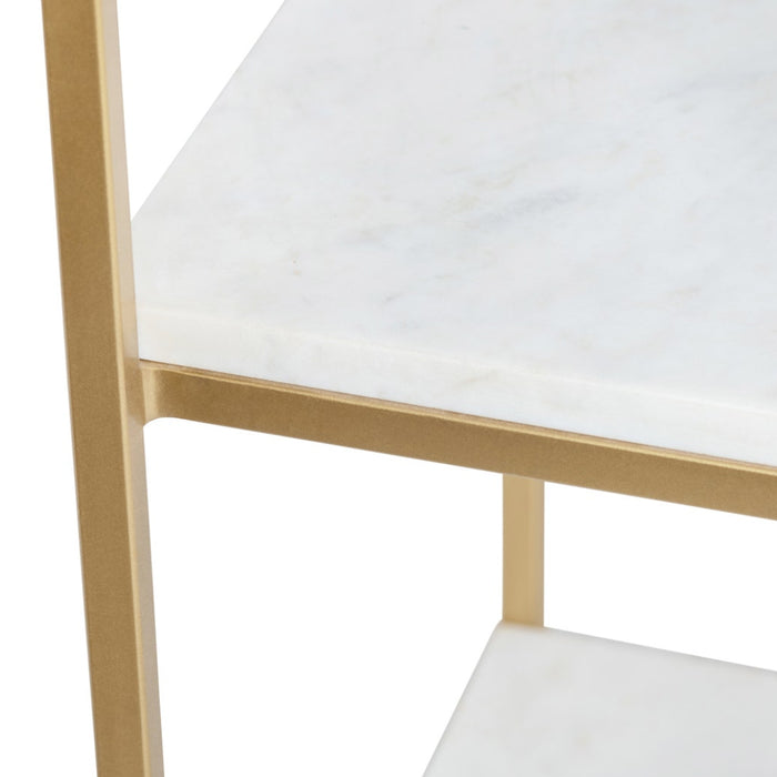 Stellar White Marble Etagere