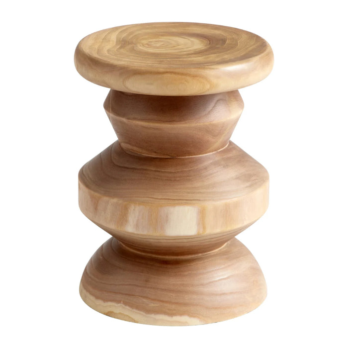 Natural Wood Swirl Stool