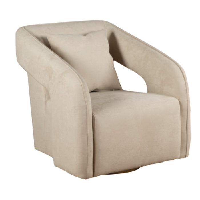 Modern Suede Swivel Accent Chair