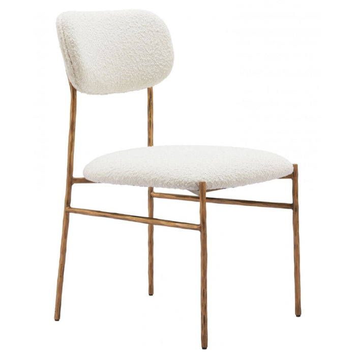 Stylish White Gold Dining Chair