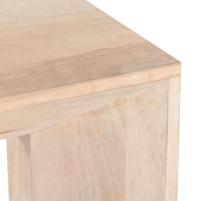 Natural Geometric Console Table