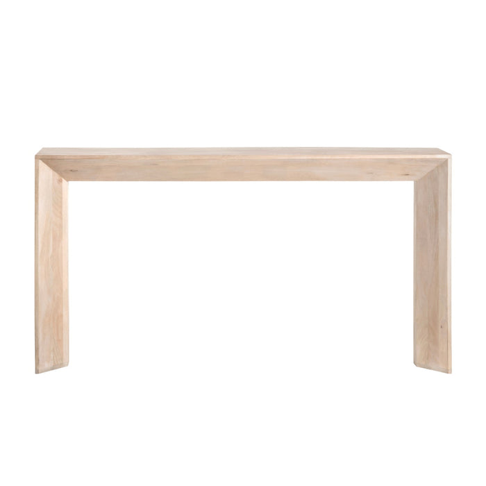 Natural Geometric Console Table