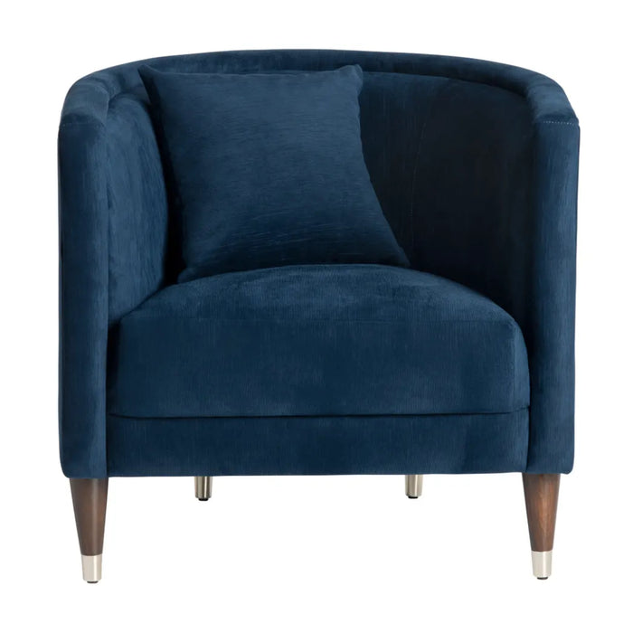 Blue Transitional Tub Chair