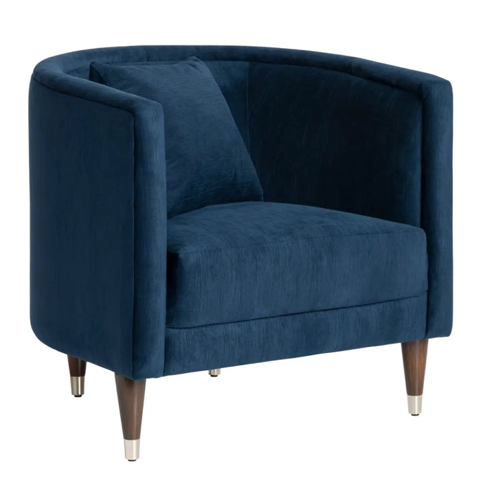 Blue Transitional Tub Chair