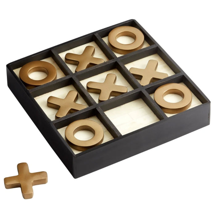 Tic-Tac-Toe Gold Sculpture