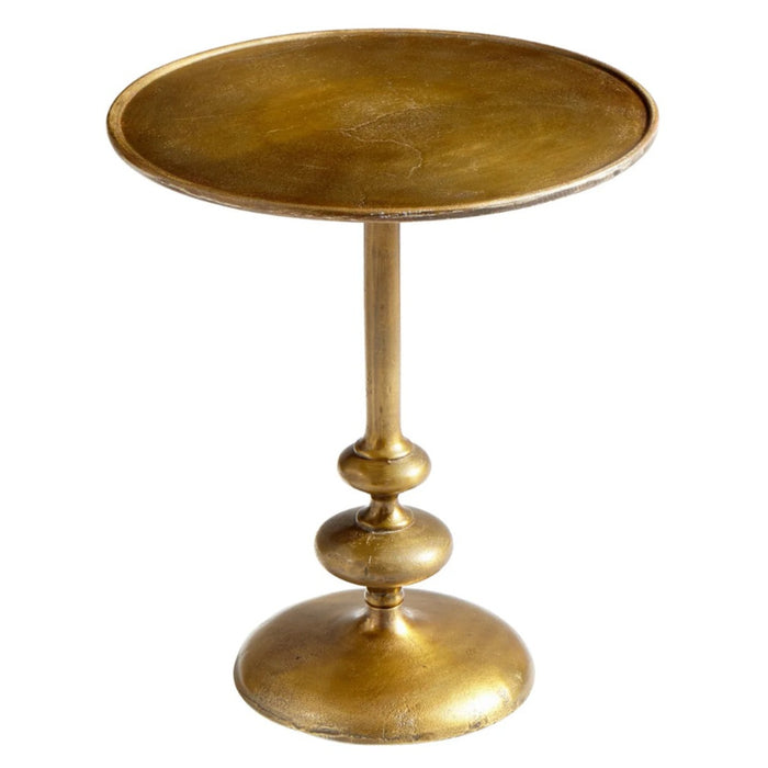 Antique Brass Tote Accent Table