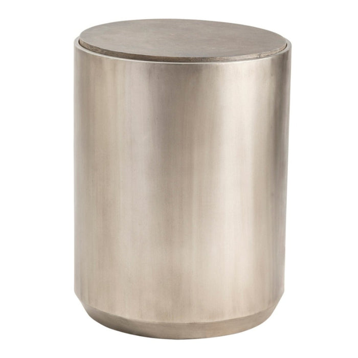 Round Grey Accent Table