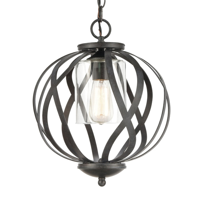 Twisted Metal Frame Pendant Light