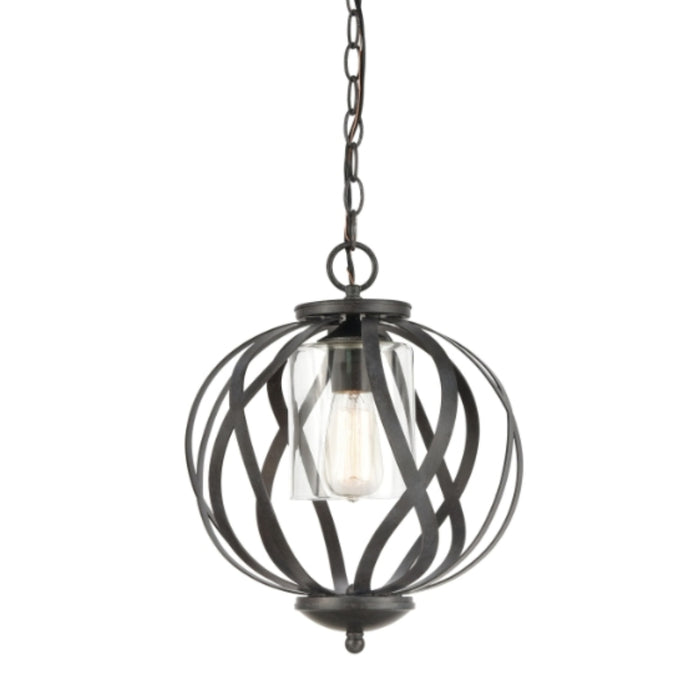 Twisted Metal Frame Pendant Light